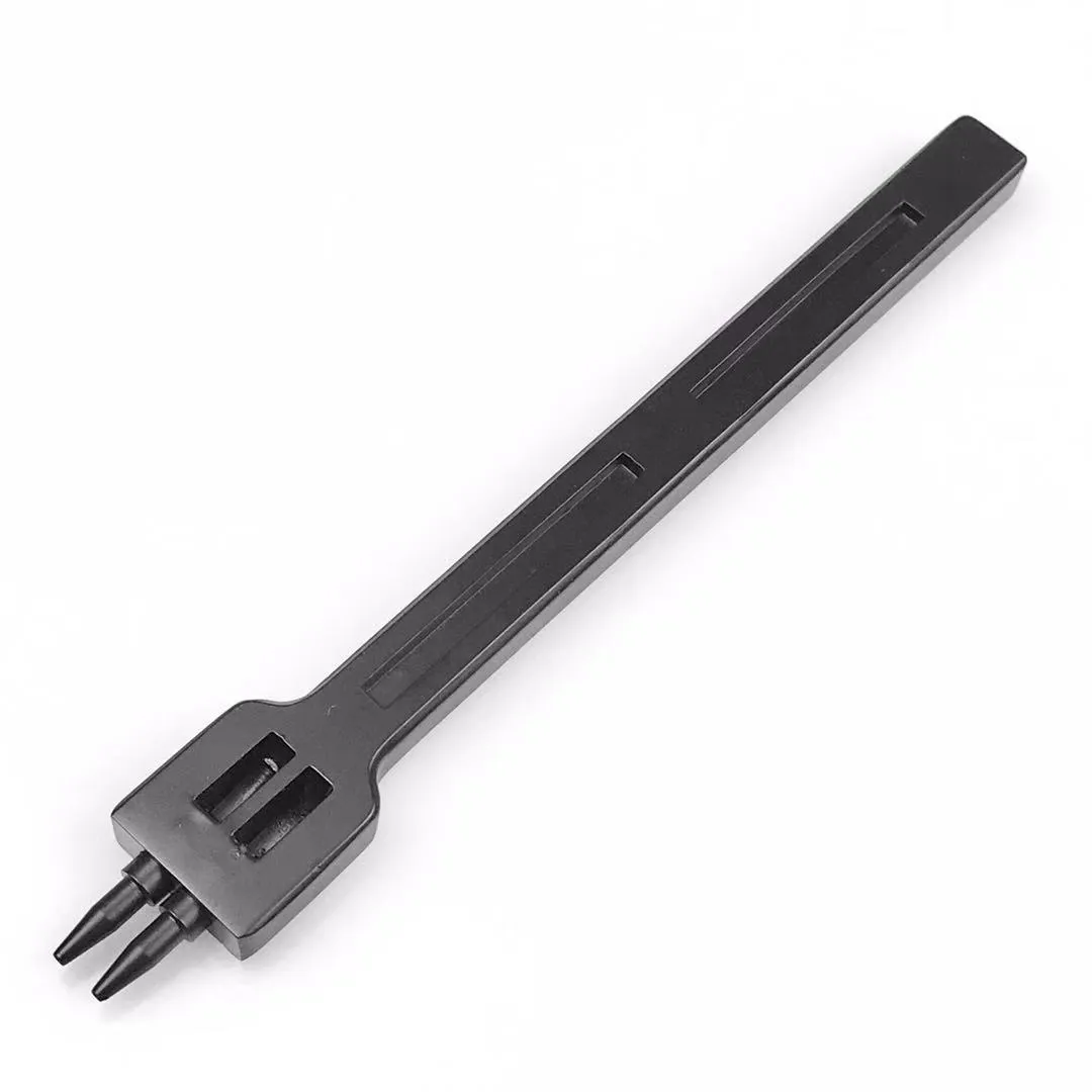 Black Wuta leather round hole punching tool with multiple tooth configurations for 4mm spaced stitching