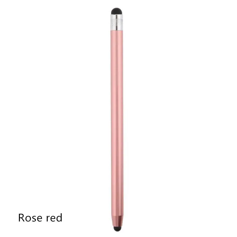 WK128 metal touchscreen stylus pen with dual rubber tips in various colour options