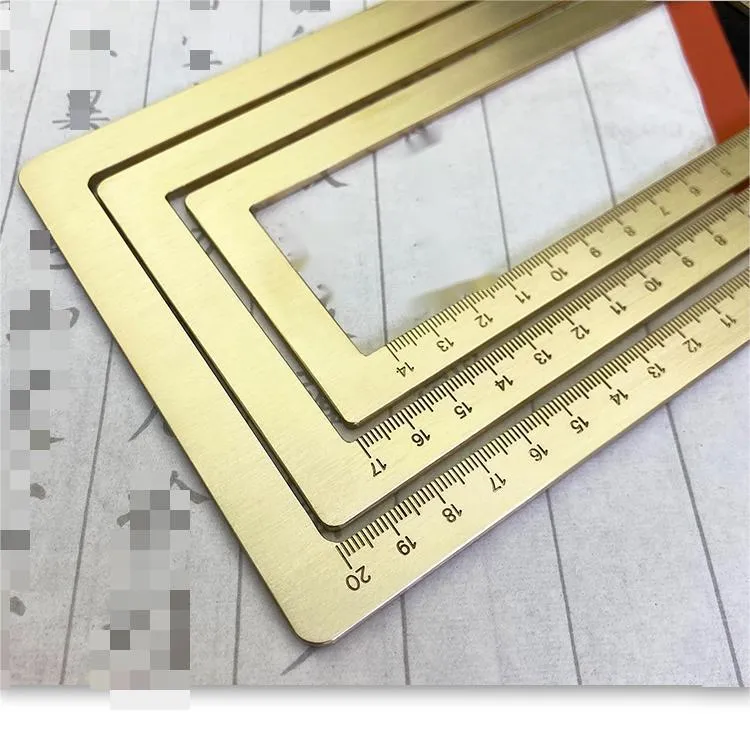 Solid brass calligraphy paper weight set with imitation ring and trumpet shapes for traditional painting
