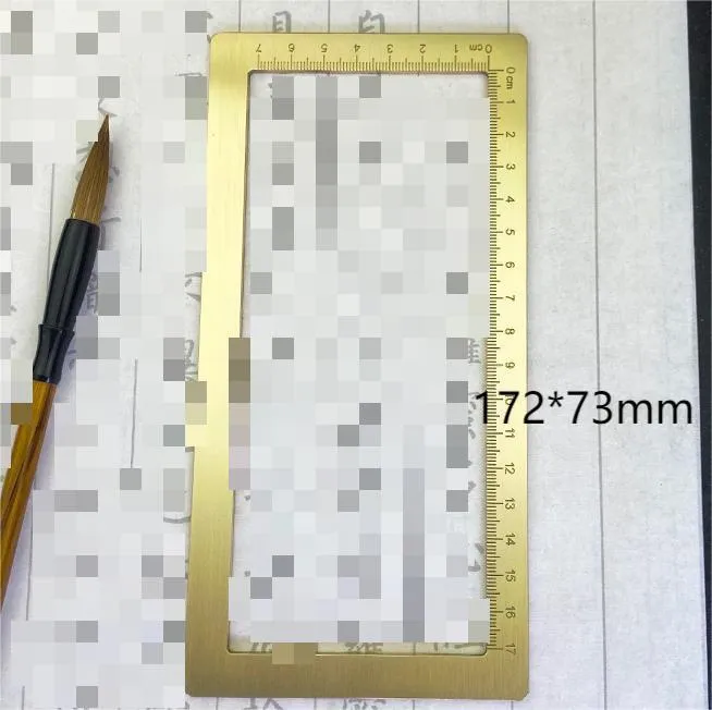 Solid brass calligraphy paper weight set with imitation ring and trumpet shapes for traditional painting