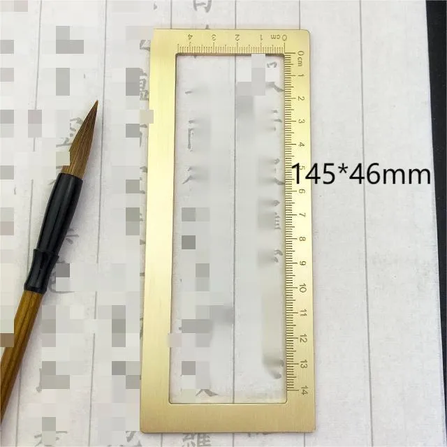 Solid brass calligraphy paper weight set with imitation ring and trumpet shapes for traditional painting