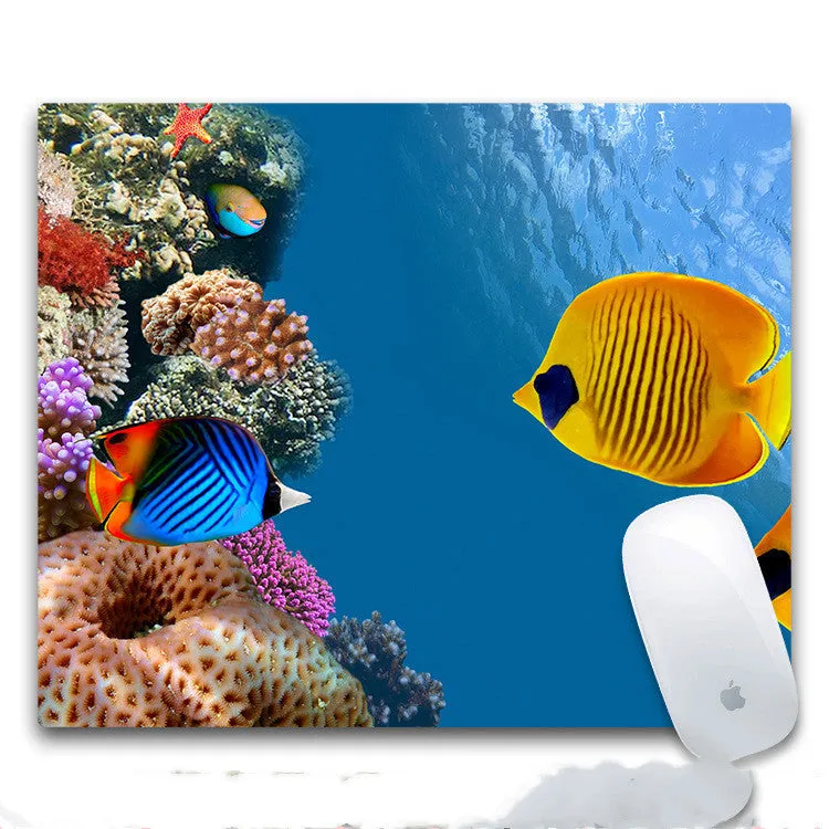Custom A4 rubber and cloth mouse pad with printed design, non-slip base, 240x200mm.