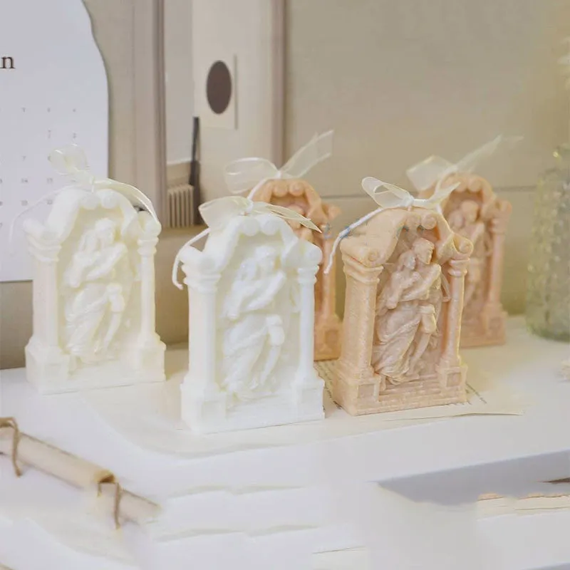 Ancient Greek couple angel design silicone cake and craft mold T67.