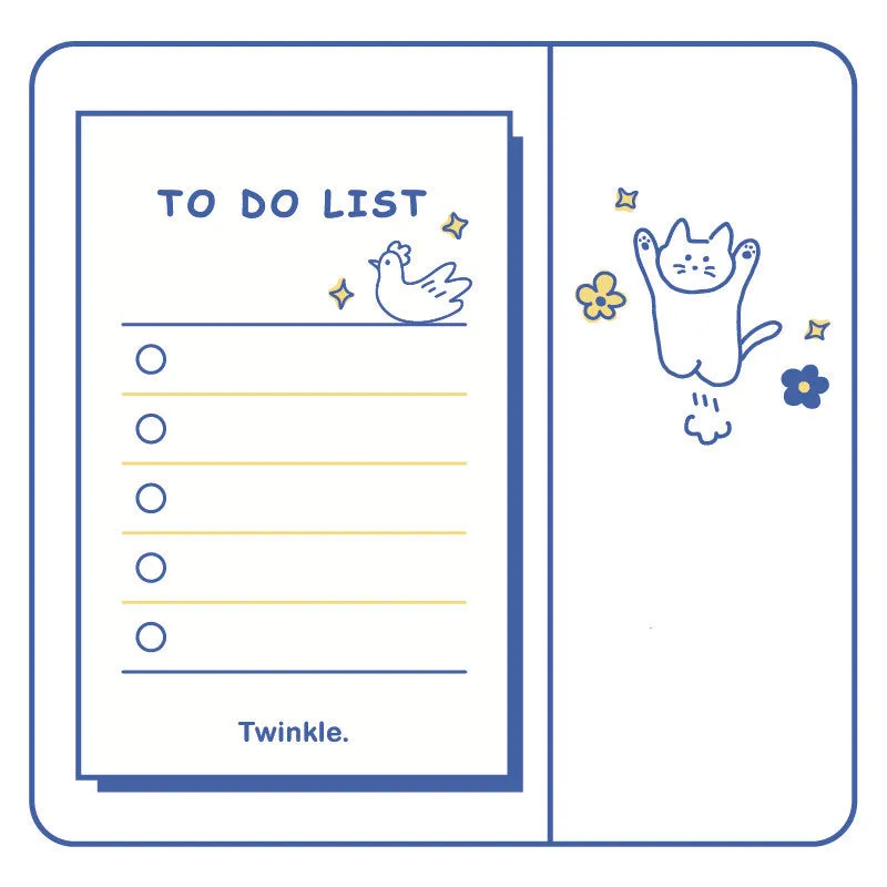 Eight design countdown notes notepad collection measuring 65x100mm with fifty pages