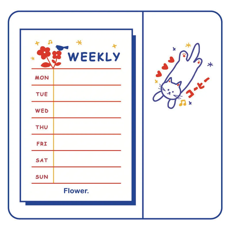 Eight design countdown notes notepad collection measuring 65x100mm with fifty pages