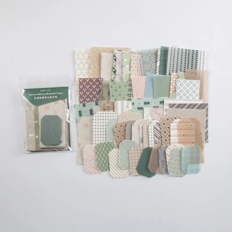 Handbook containing 60 DIY collage decoration stickers separated into four styles A, B, C, and D.