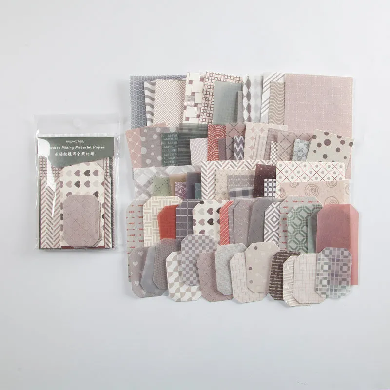 Handbook containing 60 DIY collage decoration stickers separated into four styles A, B, C, and D.