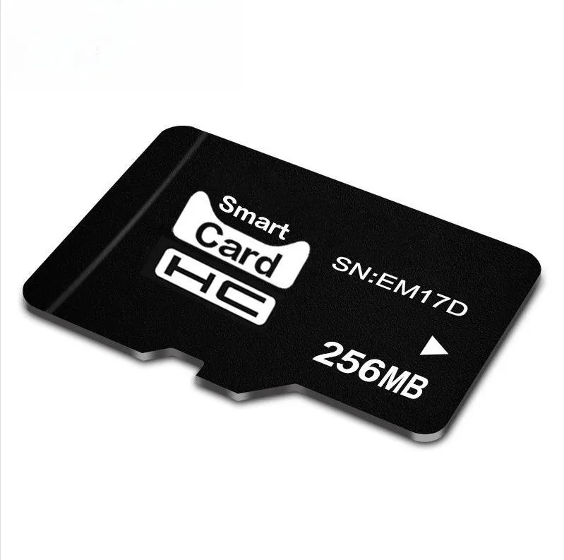A single 256MB microSD TF memory card in its retail packaging.
