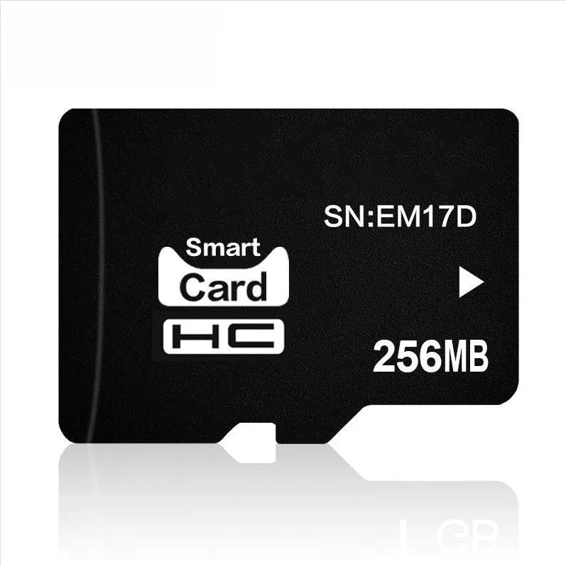 A single 256MB microSD TF memory card in its retail packaging.