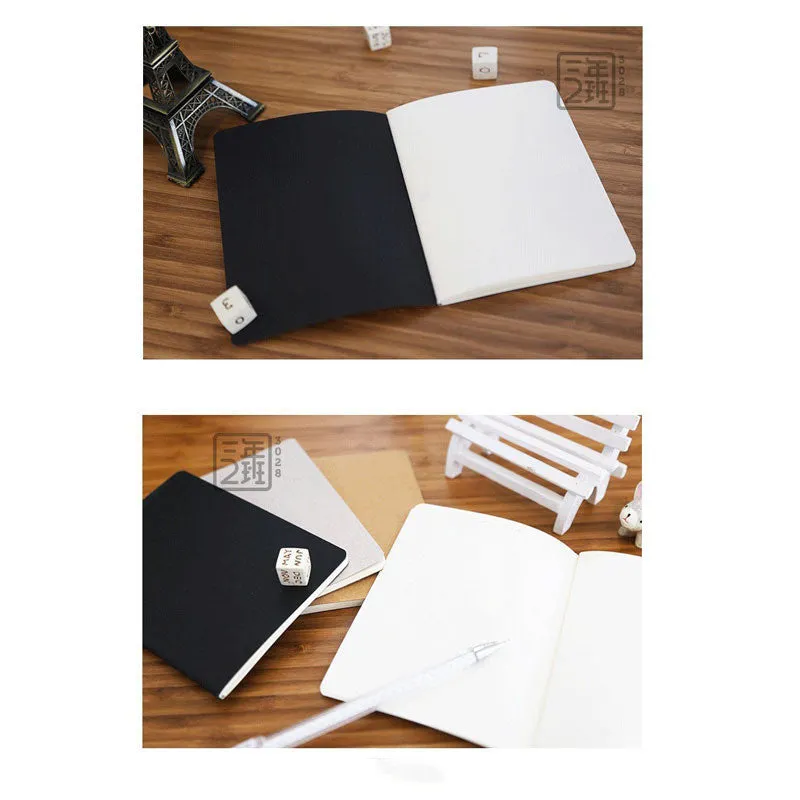 Retro graffiti sketchbook with blank pages in black, white, cowhide, or grey cover