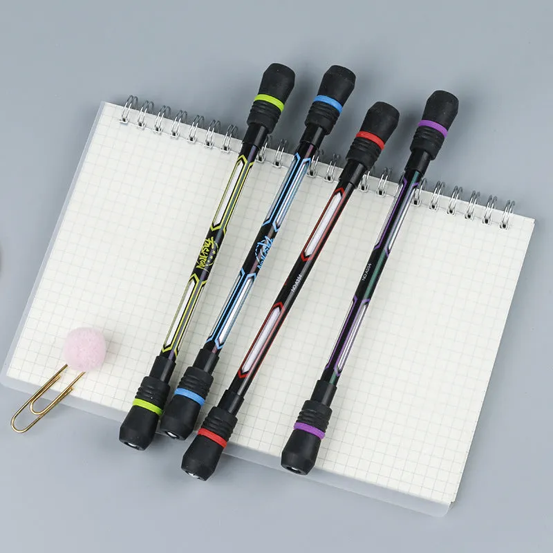 Pen Spinning ABS practice pen in black with 22cm length on plain background