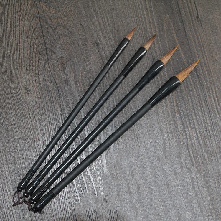 23cm student calligraphy brush with steel barrel and traditional brush design