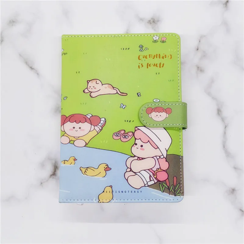 A5PU hand ledger notepad with an illustrated cover, showing 180 pages of Daolin paper and thread binding.