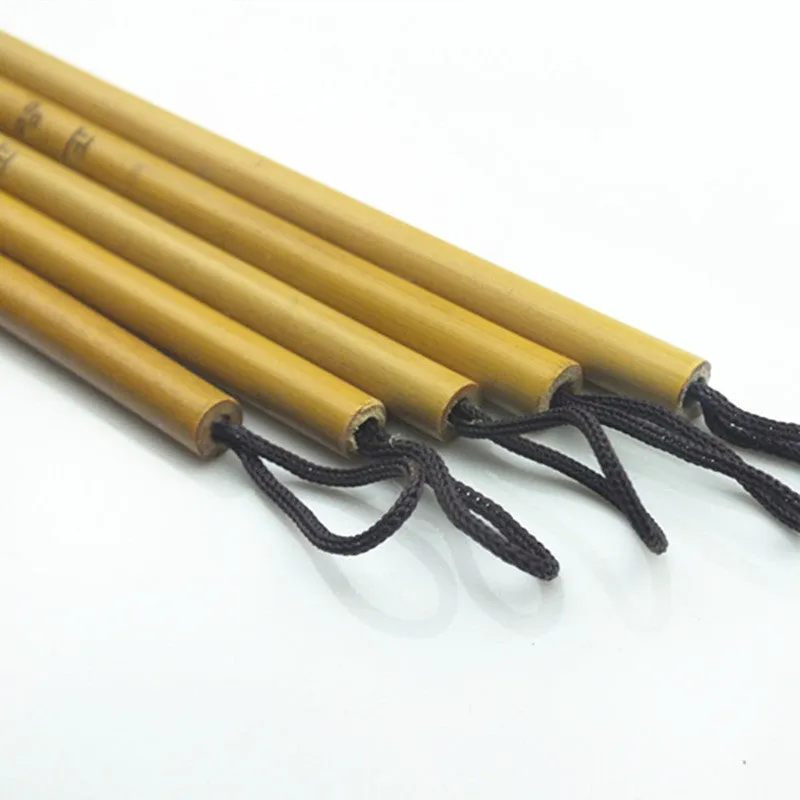 Small red hair Chinese writing brush with 23cm bamboo handle and traditional brush tip